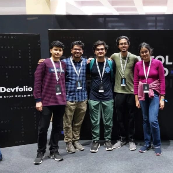 My team! From left, Ashish, Shivam, me, Anirudh, and Kavya