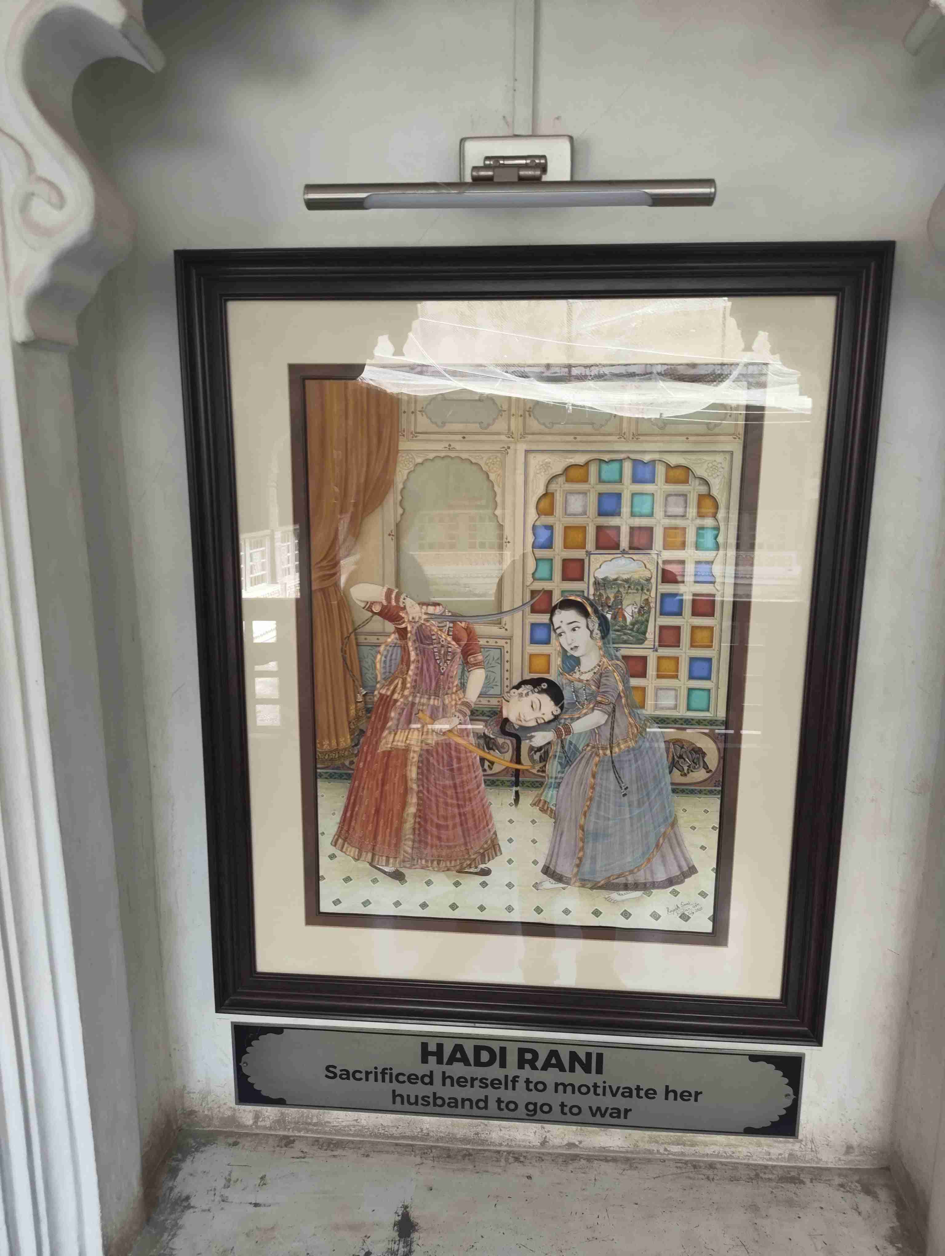 Hadi Rani. She chopped her head to motivate her husband to go to war. Udaipur &lsquo;25