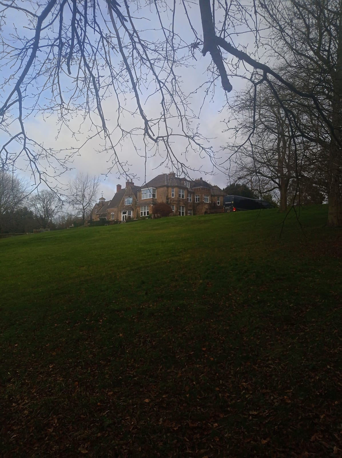 Middle Aston House, view by the lake, 21st December, 2023