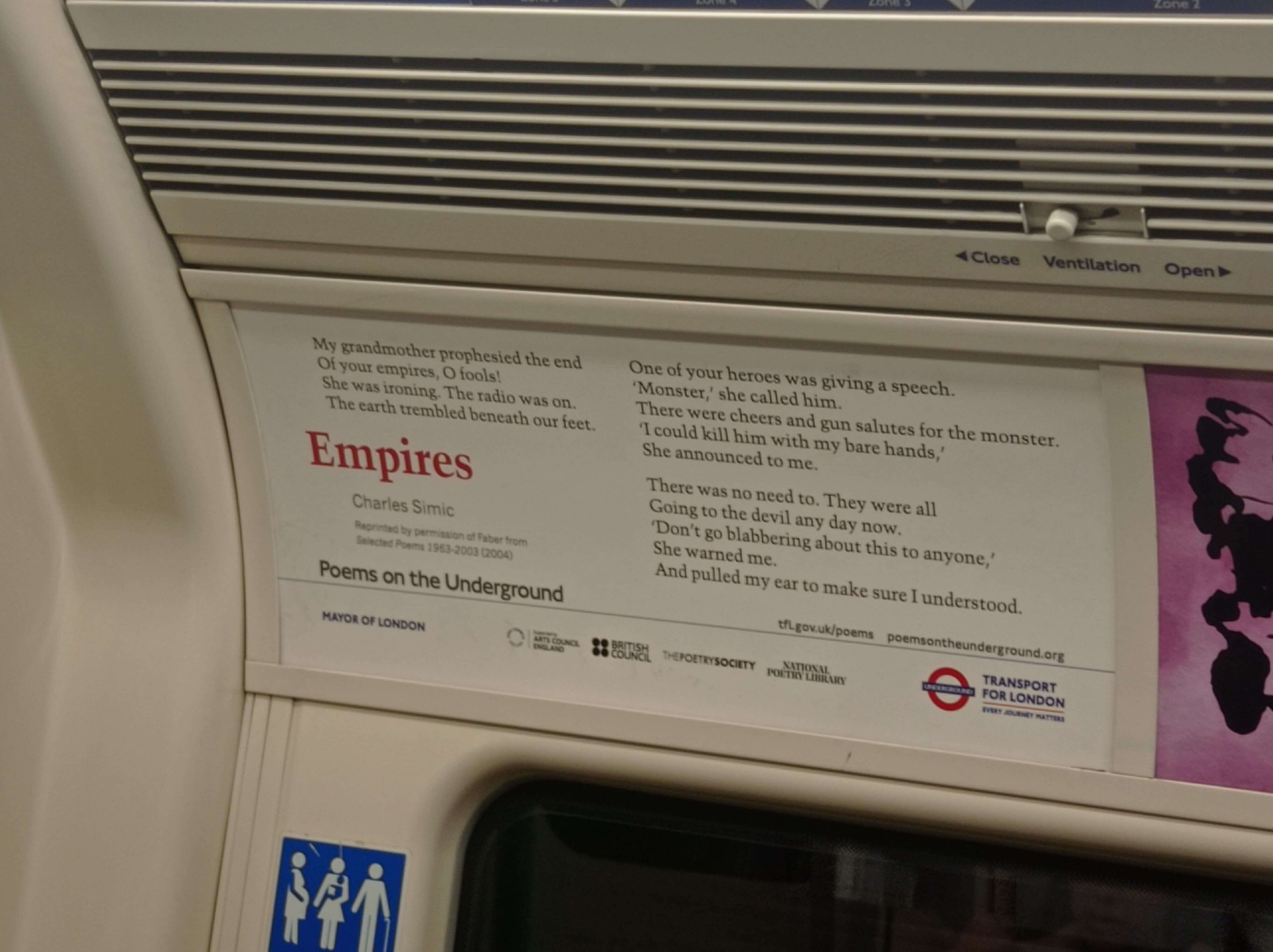 Poems on the Underground, 23rd December, 2023